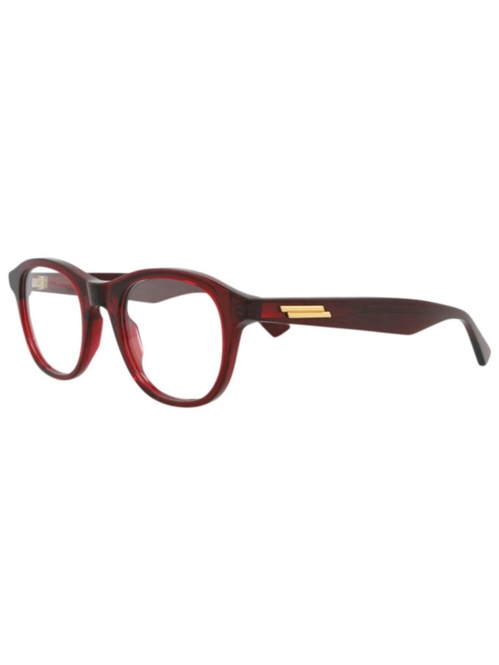New Bottega Veneta Women's Eyeglasses Round Oval Acetate Frame Unisex Burgundy